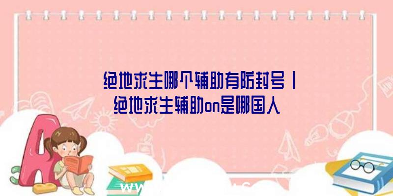 「绝地求生哪个辅助有防封号」|绝地求生辅助on是哪国人